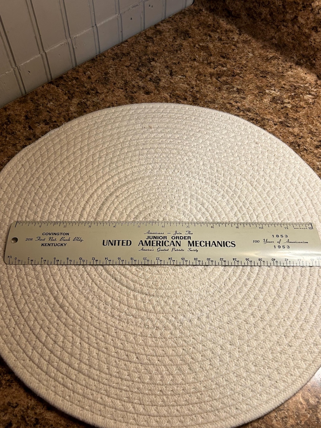 Vintage Metal Ruler - Junior Order United American Mechanics - Etsy