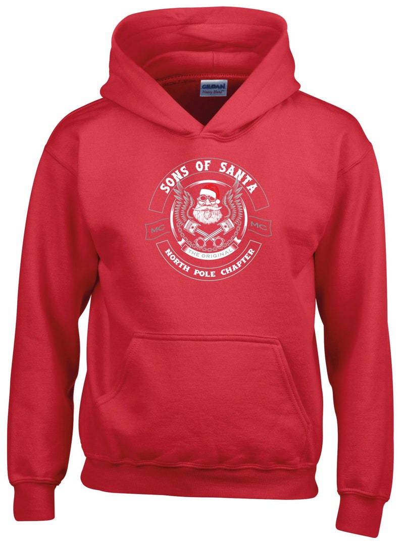 Sons of Santa Hoodies North Pole Chapter Father Son Dad Santa Father Birthday Funny Joke Christmas Jumper Xmas Gift Men Sweatshirt Top S-2XL
