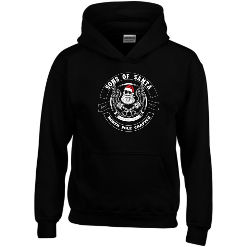 Sons of Santa Hoodies North Pole Chapter Father Son Dad Santa Father Birthday Funny Joke Christmas Jumper Xmas Gift Men Sweatshirt Top S-2XL