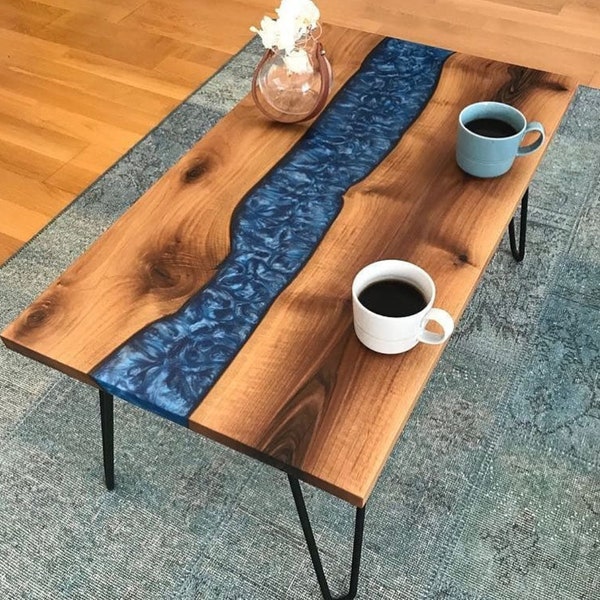 Epoxy resin table, office, decor, epoxy table