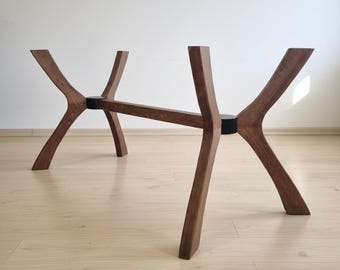 Viensan Heavy Duty Beech Wood Spider Legs, Modern Dining Table Base for Rectangular and Oval Tables, Suitable for Glass or Wooden Table Tops