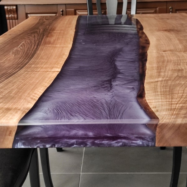 Epoxy table, decor, walnut wood table, river dining table, office desk, live edge table, river table, epoxidharz tisch