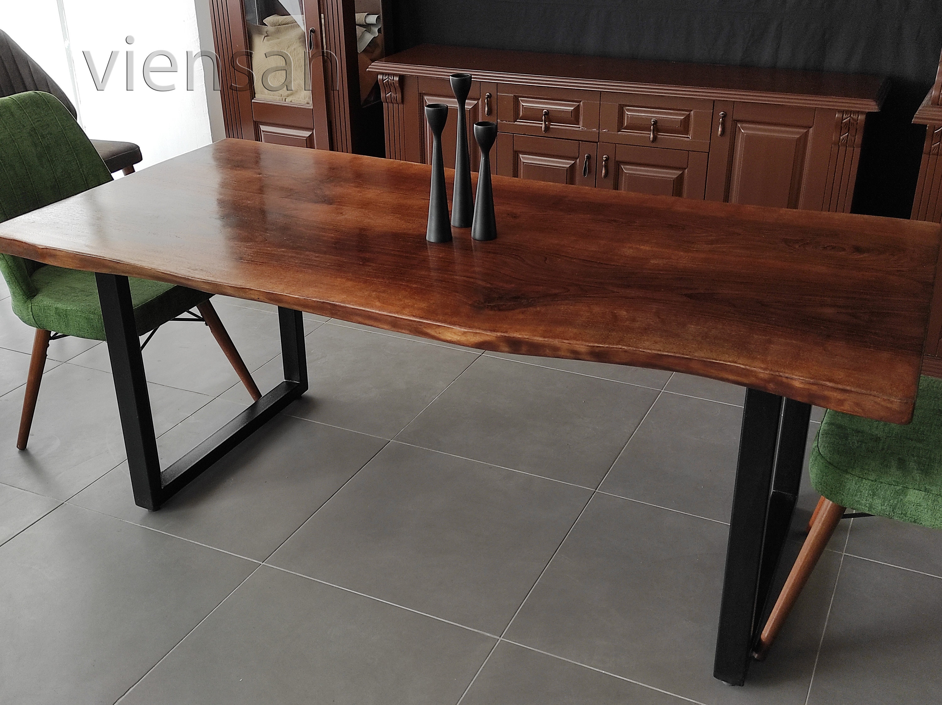 Kitchen Table Wood Table Solid Wood Dining Table Industrial - Etsy