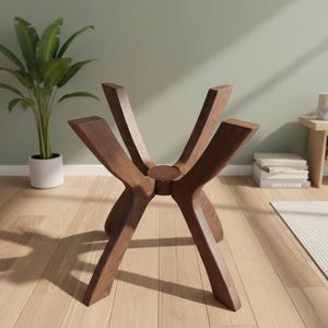 Viensan Heavy Duty Beech Wood Spider Legs, Dining Table, Side Table & Coffee Table Legs, Round or Square Table Base for Glass or Wood Tops