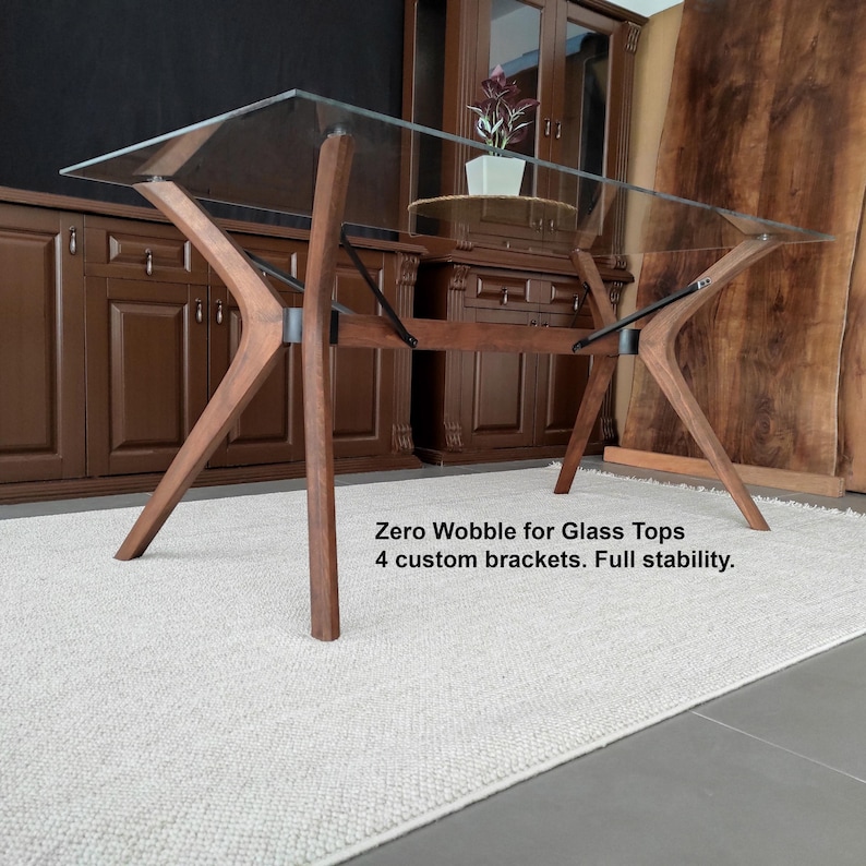 Beech Wood Table Legs for Glass Top: DIY Furniture Project image 2