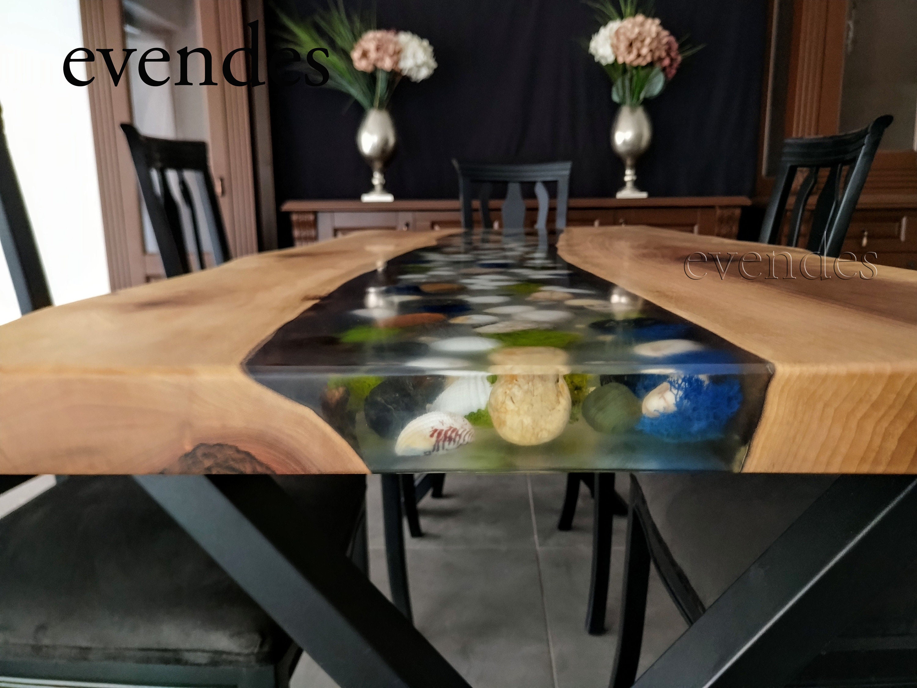 Redelijk Cilia Gevoelig voor Live rand tafel decor bureau rivier tafel keuken epoxy - Etsy Nederland