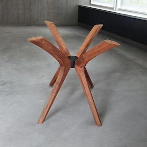 Base per tavolo rotonda, a forma di ragno, base per tavolo, gambe per tavolo in legno massello di faggio, gambe per tavolo rotonde, tavolo rotondo, base per tavolo per piano in vetro