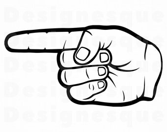 Pointing at you Clipart Silhouette Cutting Machines Pointing Finger SVG Cut File Template for Cricut Hand SVG Index Pointing Finger PNG