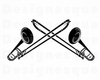 Trombone Svg Etsy