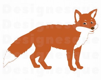 fox svg cute fox svg cartoon fox svg cute fox clipart fox etsy