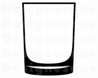 Whiskey Glass Svg Etsy