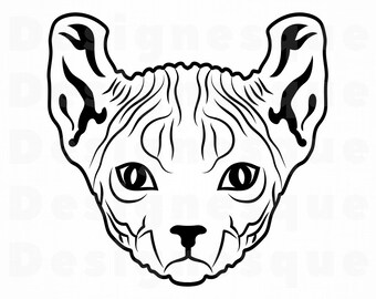 Download Sphynx Cat Svg Etsy PSD Mockup Templates