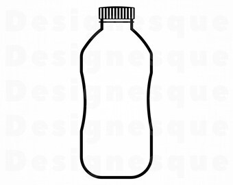 Water Bottle Vector Clipart Set Outline Silhouette Drawing Illustrations Reusable Container Cut File Png Jpg Eps Svg Clip Art Art Collectibles