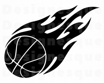 picture Flaming Basketball Svg flaming basketball etsy
