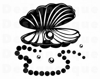 Download Clam With Pearl Svg Etsy