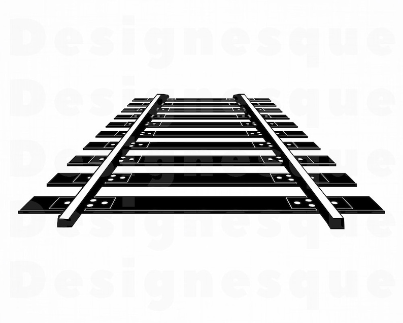 Rail Tracks Svg Railway Track SVG Railroad Svg Train Svg Etsy