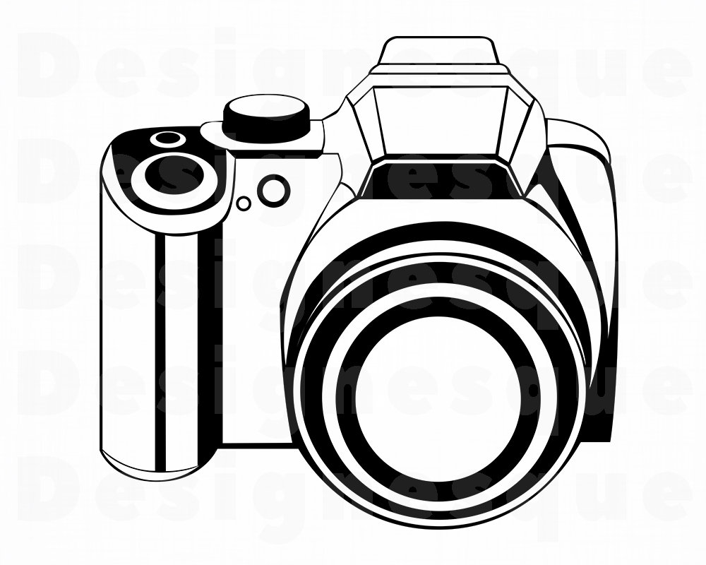 Camera Outline 2 SVG Camera Svg Photography Photo Camera Etsy