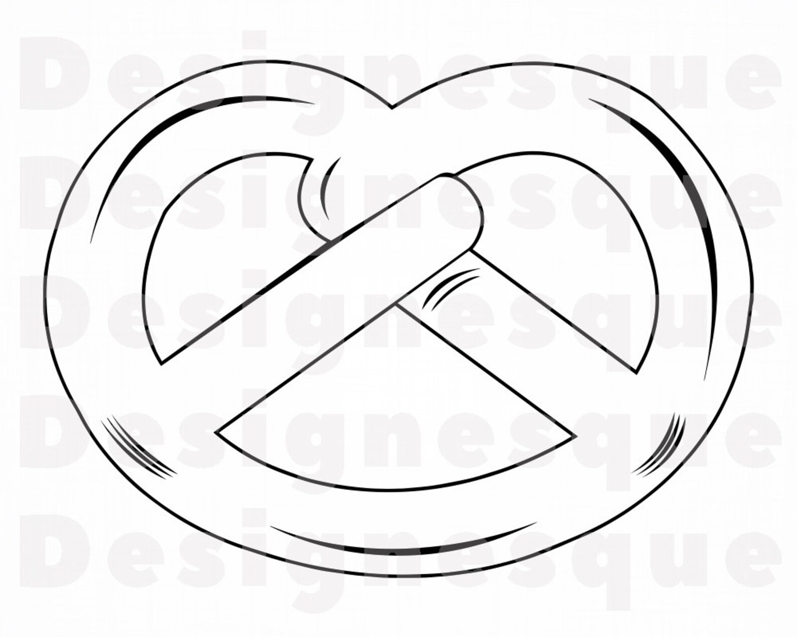 Pretzel Outline SVG Pretzel Clipart Pretzel Files for Etsy Hong Kong