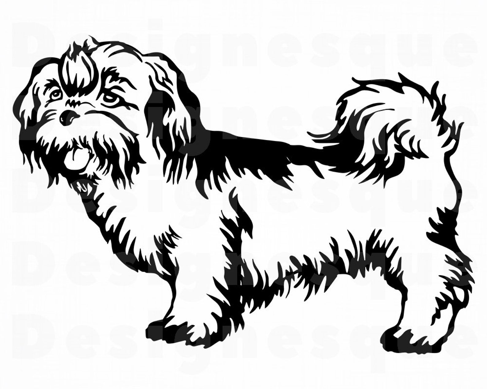 Shih Tzu SVG Dog Svg Shih Tzu Clipart Shih Tzu Files for | Etsy