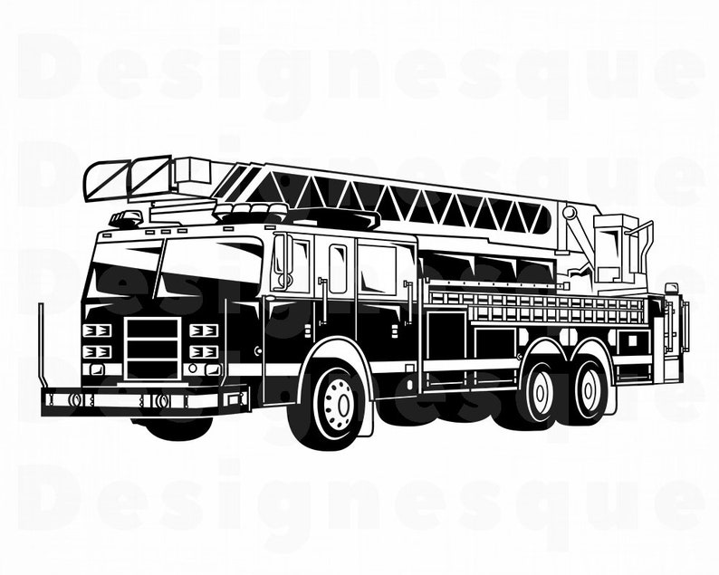 Fire Truck 5 SVG Firetruck Svg Fire Engine SVG Fire Truck ...