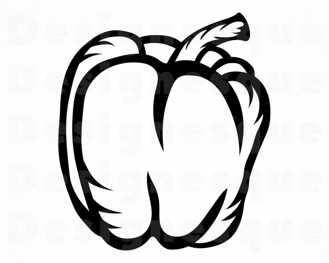 Bell Pepper Svg Pepper SVG Pepper Clipart Pepper Files for Etsy