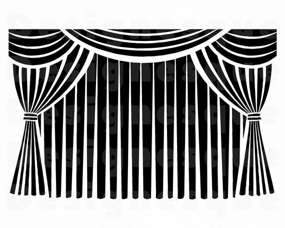 Curtains Svg 2 Stage Svg Curtains Clipart Curtains Files Etsy