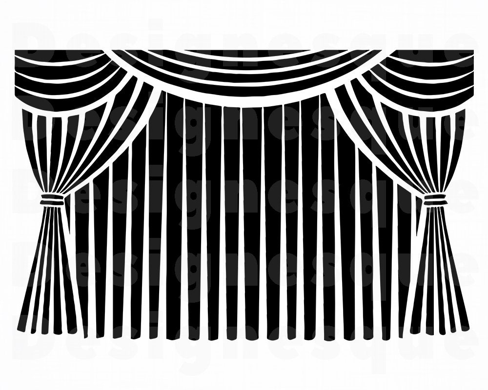 Curtains SVG 2 Stage Svg Curtains Clipart Curtains Files | Etsy