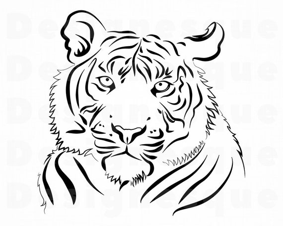 Download Tiger Outline Svg Cut Files