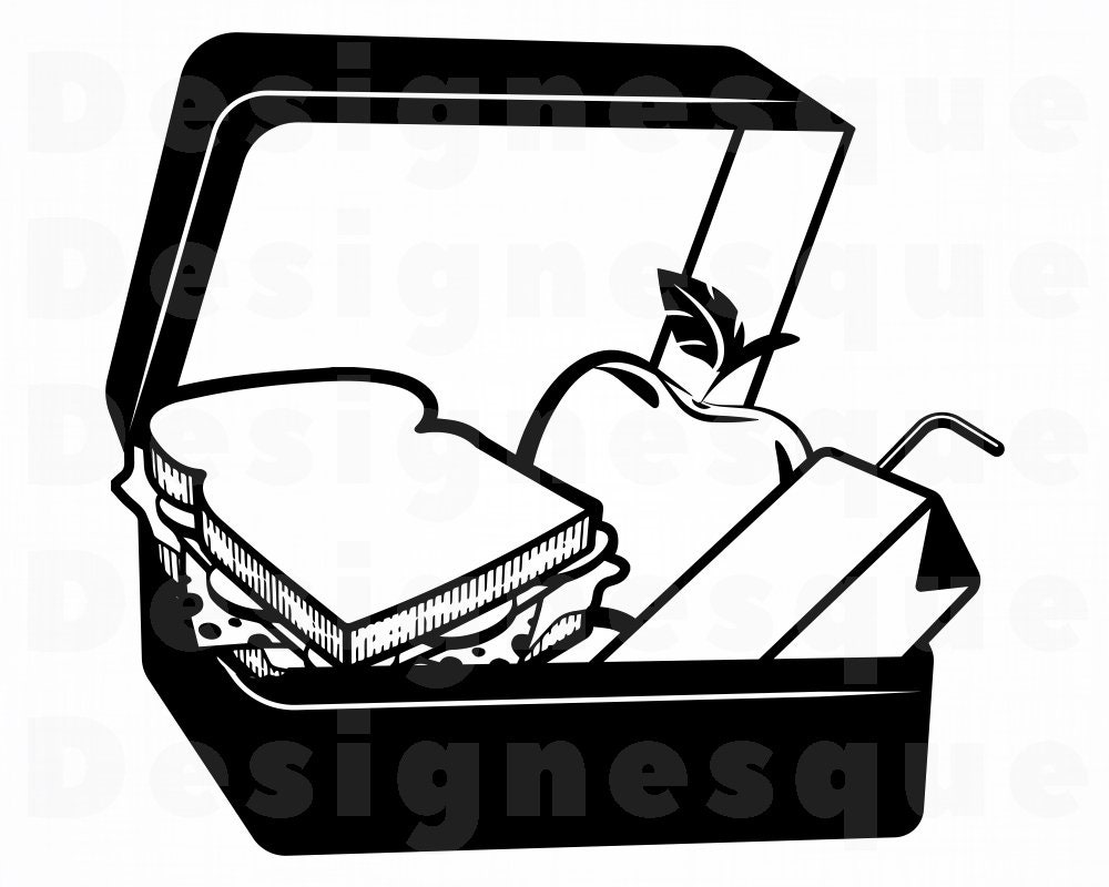 Lunchbox SVG Lunchbox Clipart Lunchbox Files for Cricut Etsy