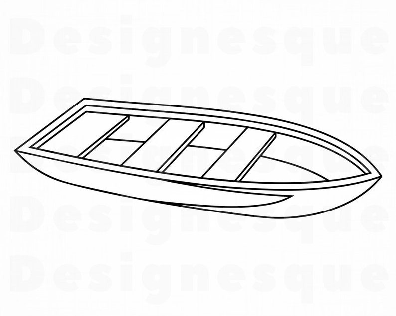 Download Boat Outline SVG Fishing Svg Boat Clipart Boat Files for ...