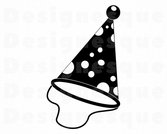 Download Awesome Birthday Party Hat Clipart Black And White ...