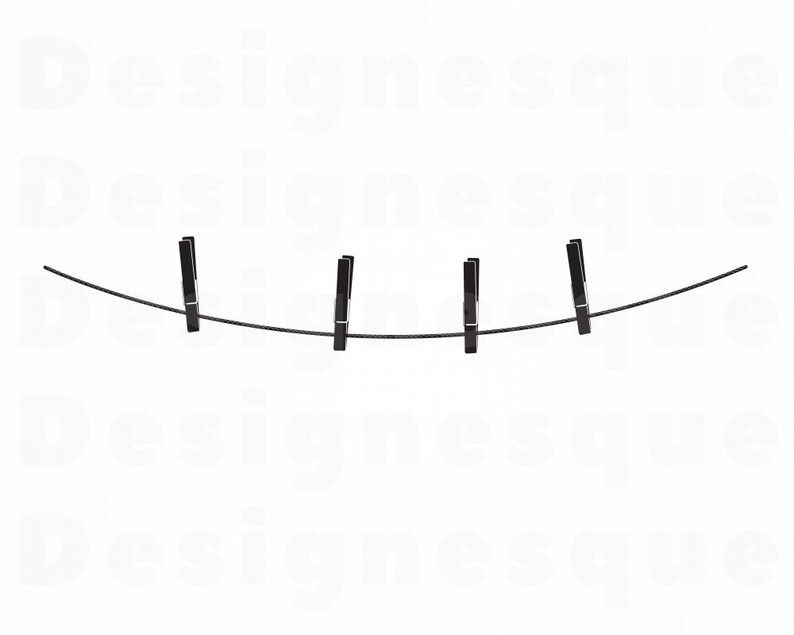 Clothespin Line SVG Laundry Svg Clothespin Line Clipart Etsy