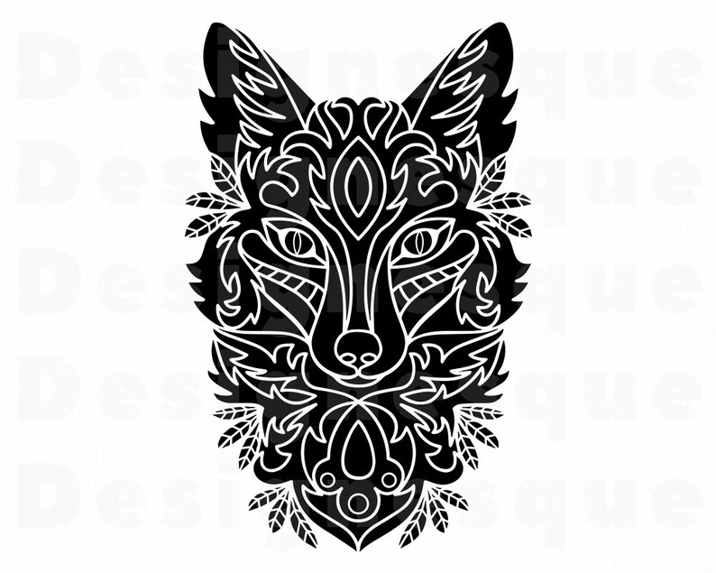 Download Tribal Fox 2 SVG Fox SVG Tribal Fox Clipart Tribal Fox | Etsy