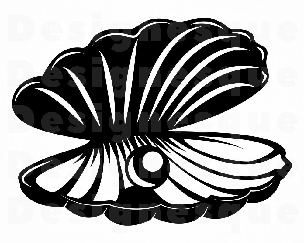 Download Clam with Pearl SVG Pearl Svg Sea Shell Pearl Svg Clam ...