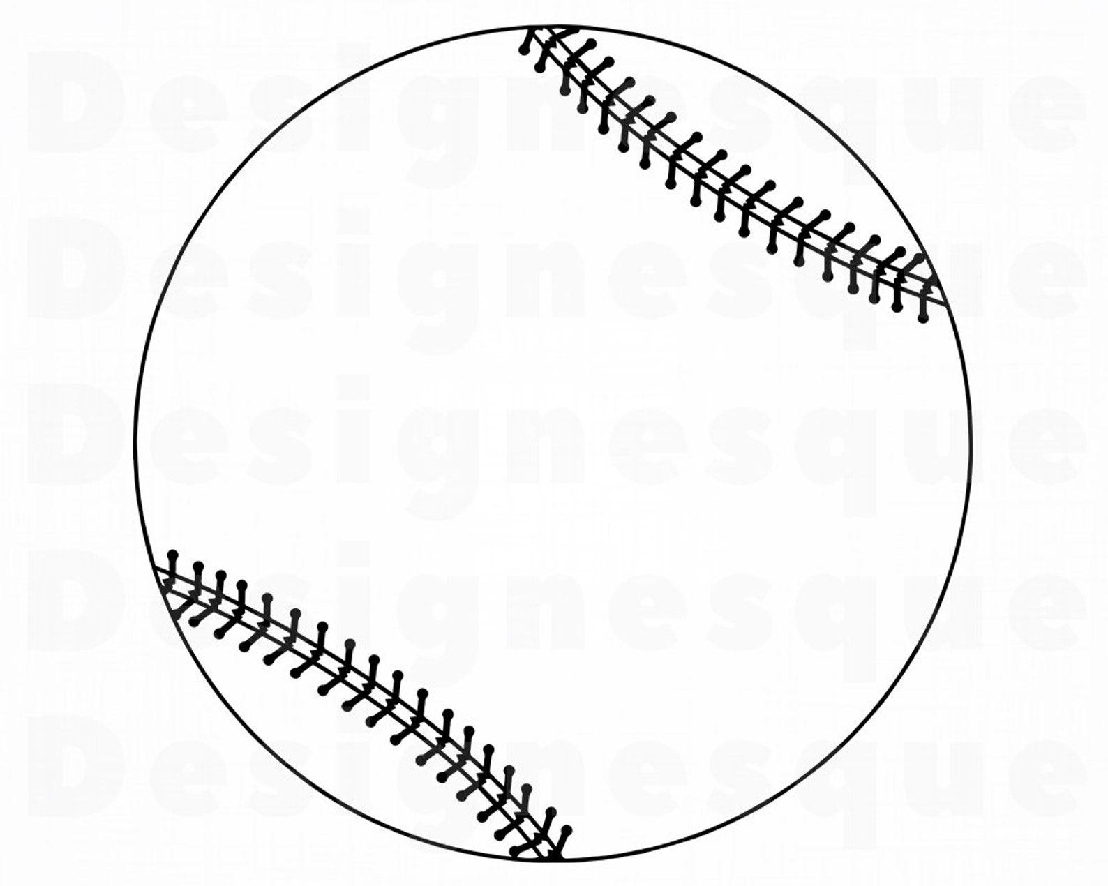 Baseball Outline SVG Softball SVG Baseball Clipart Baseball Etsy