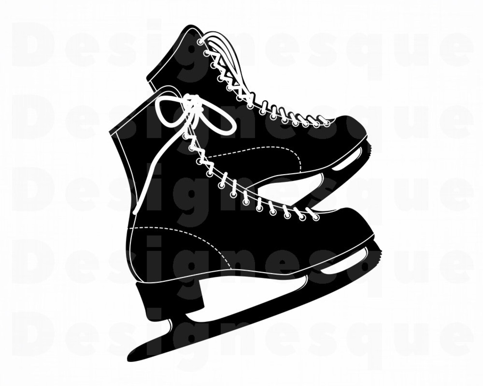 Patins à glace 3 fichiers SVG Svg de patins de Hockey | Etsy