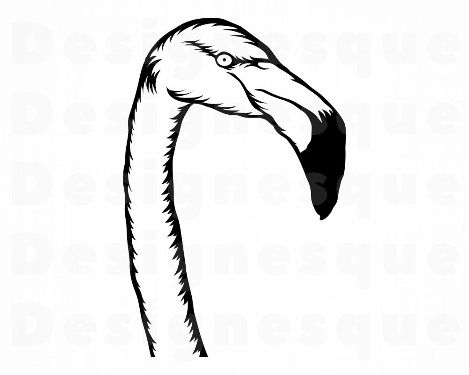 Flamingo Head SVG Flamingo Svg Flamingo Clipart Flamingo Etsy