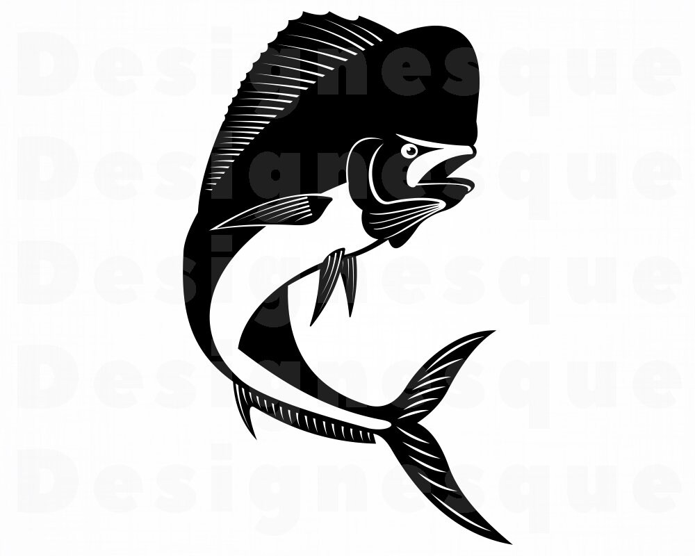 MahiMahi SVG Fishing Svg Fish Svg Fishing Clipart Fishing Etsy