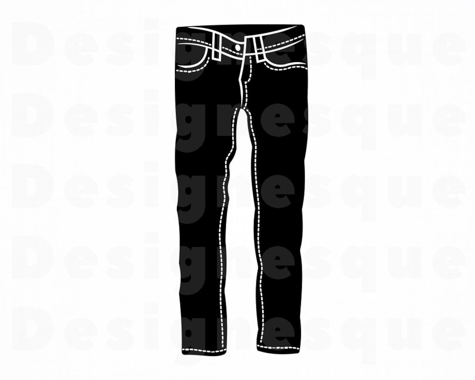 Jeans SVG Clothing Jeans Clipart Jeans Files for Cricut Etsy