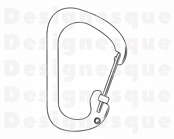 Download Carabiner Outline Svg Carabiner Svg Keychain Svg Carabiner Etsy