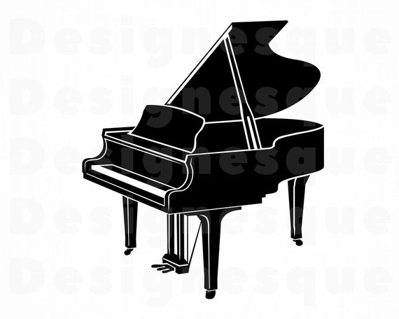 Grand Piano 2 Svg Piano Svg Piano Clipart Piano Files For Etsy