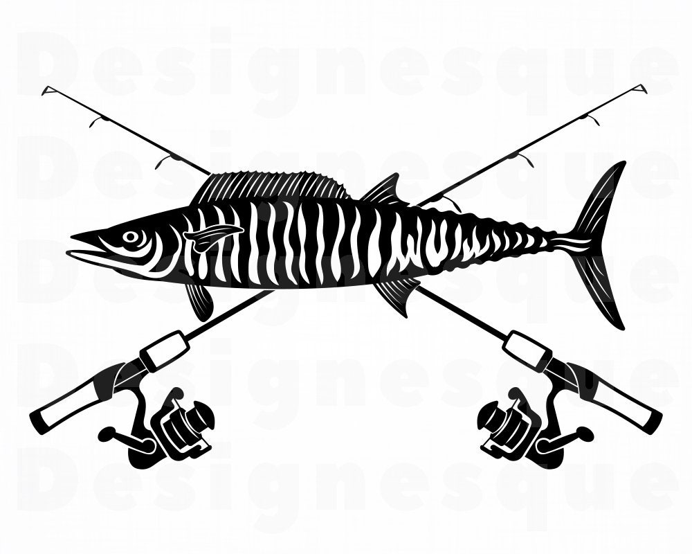 Download Wahoo Fishing SVG Fishing Logo Svg Fish Svg Fishing | Etsy