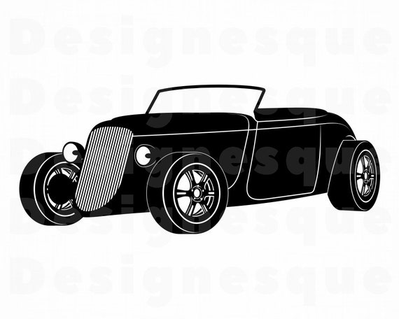 Download Hot Rod Car Svg Hot Rod Svg Vintage Car Svg Hot Rod Clipart Hot Rod Files For Cricut Cut Files For Silhouette Dxf Png Eps Vector