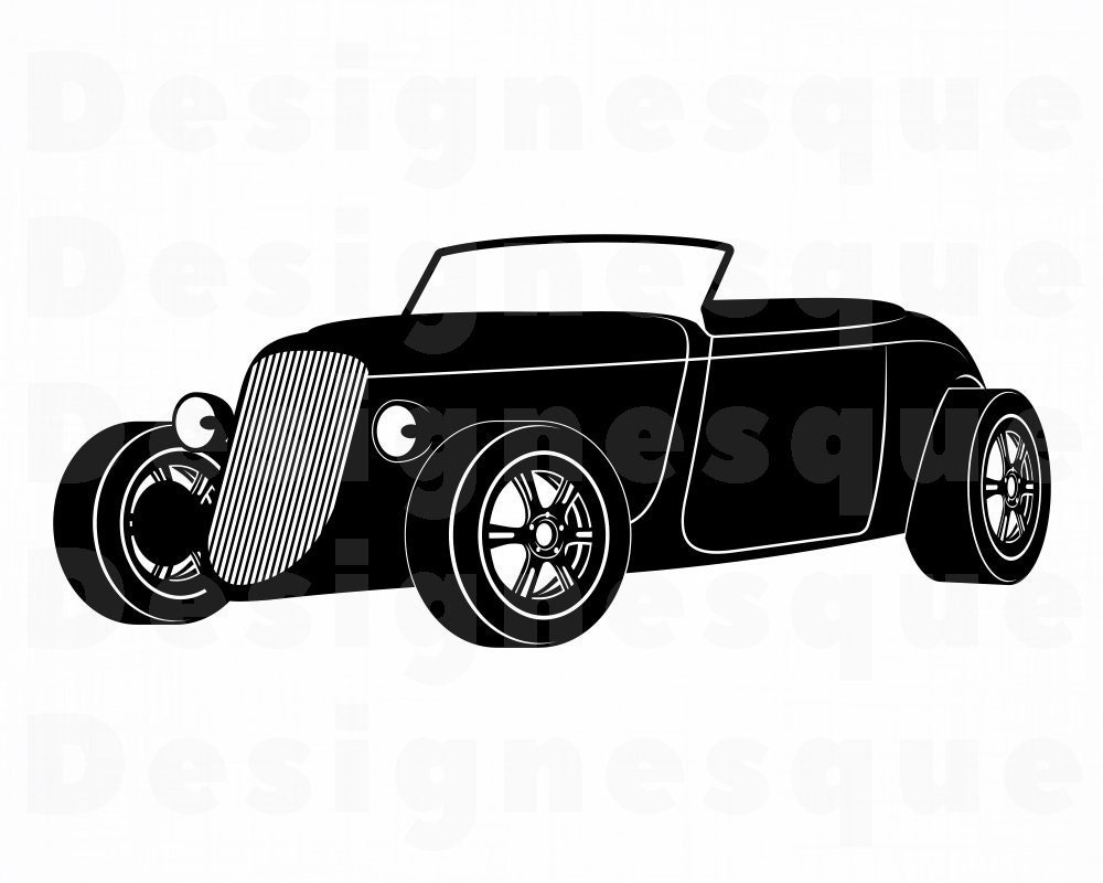 Download Hot Rod Car Svg Hot Rod Svg Vintage Car Svg Hot Rod Clipart Hot Rod Files For Cricut Cut Files For Silhouette Dxf Png Eps Vector