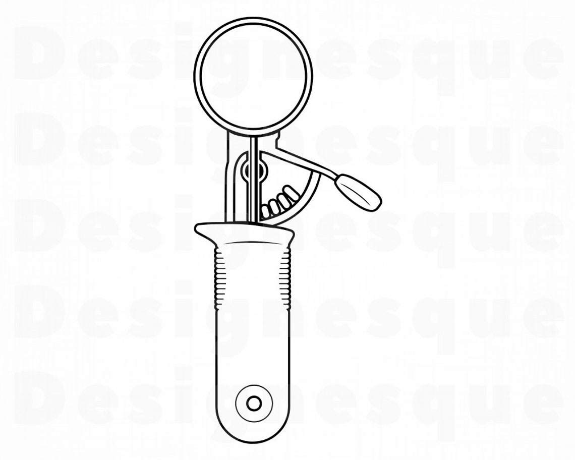 Ice Cream Scoop Outline SVG Ice Cream Scoop Clipart Ice Etsy