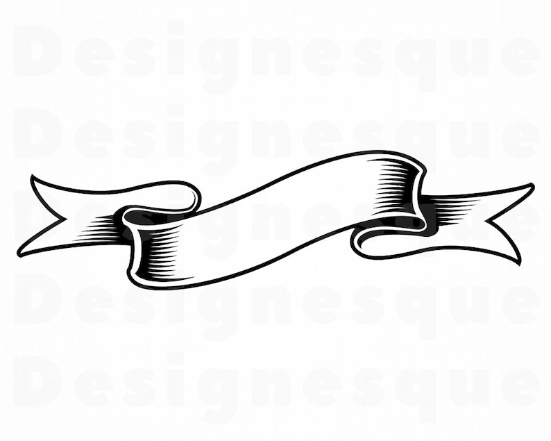 Banner Outline SVG 5 Banner Svg Ribbon Svg Label Svg | Etsy