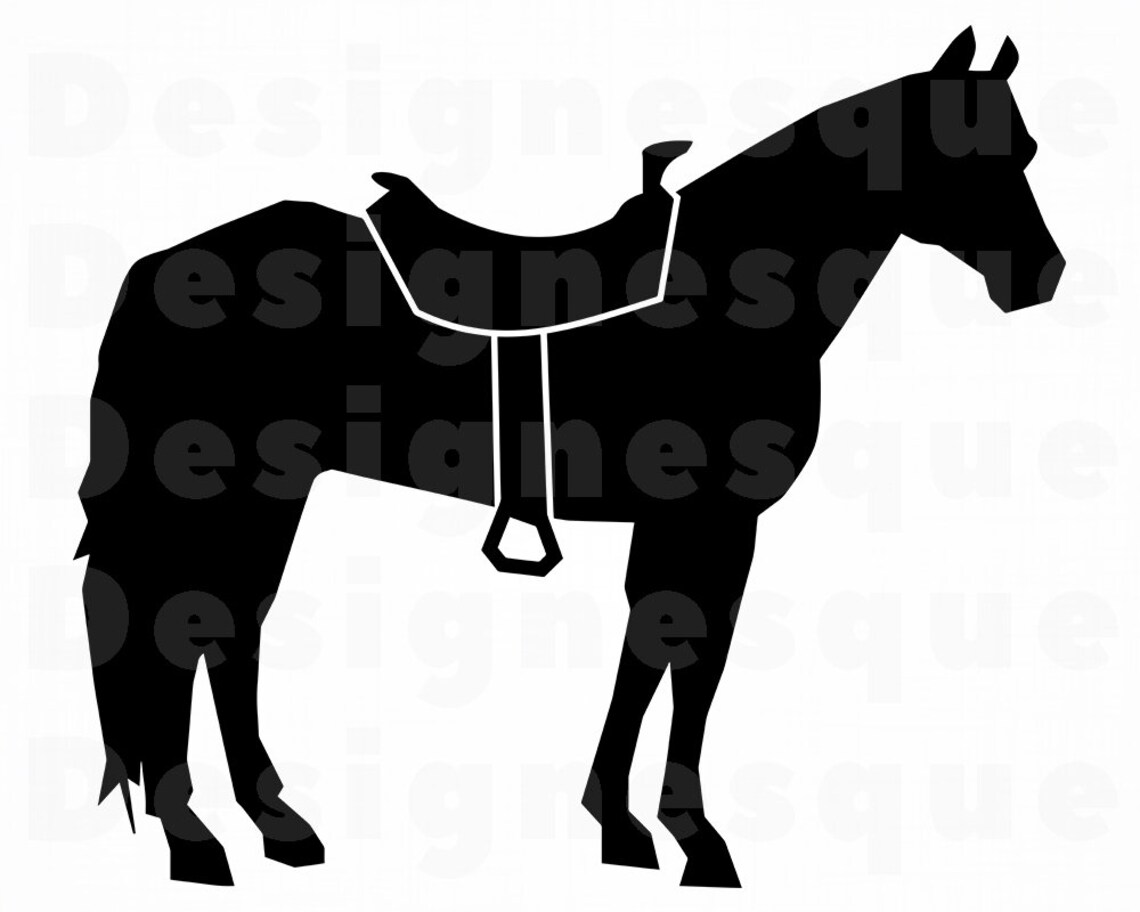 Horse & Saddle SVG Horse Svg Horse Clipart Horse Files for | Etsy