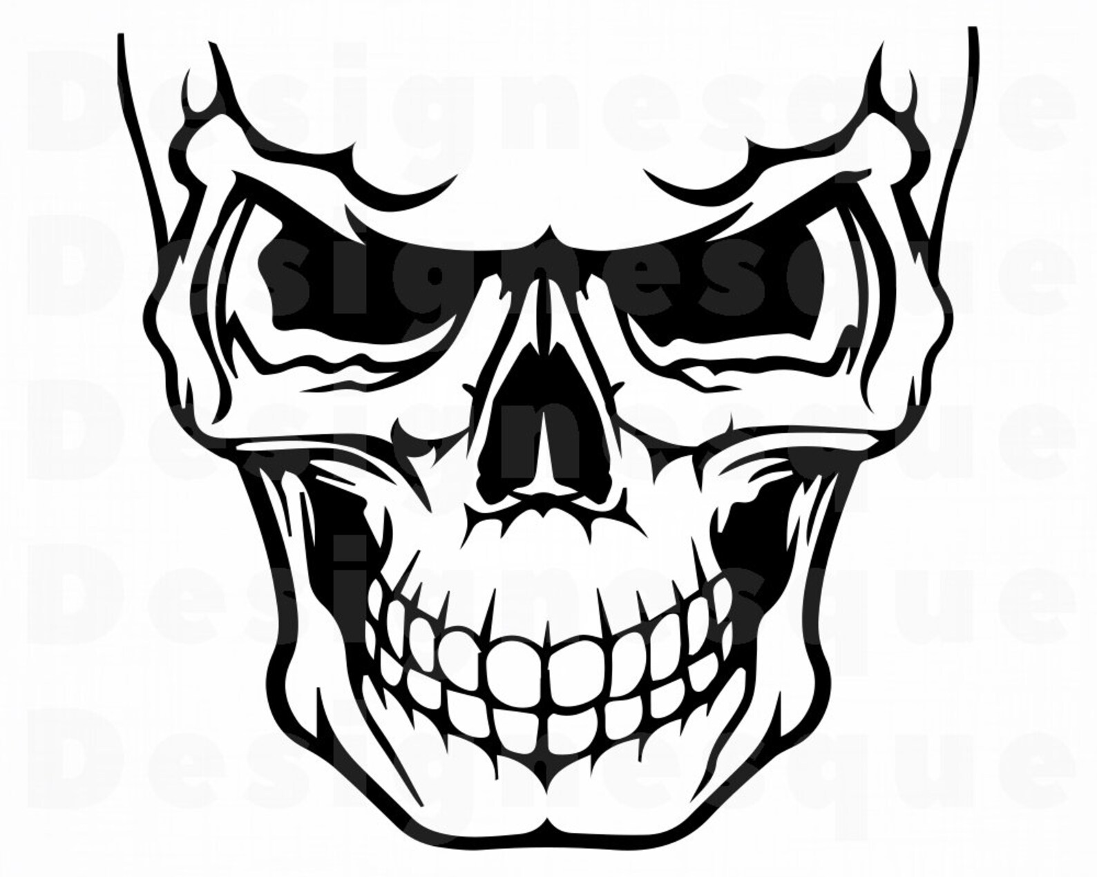 Half Skull SVG Skull SVG Pirate Svg Skull Clipart Skull | Etsy