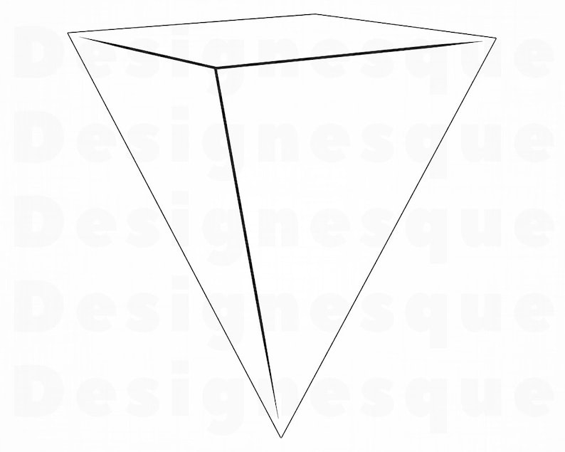 Upside Down Pyramid Outline SVG Pyramid Geometric Svg | Etsy