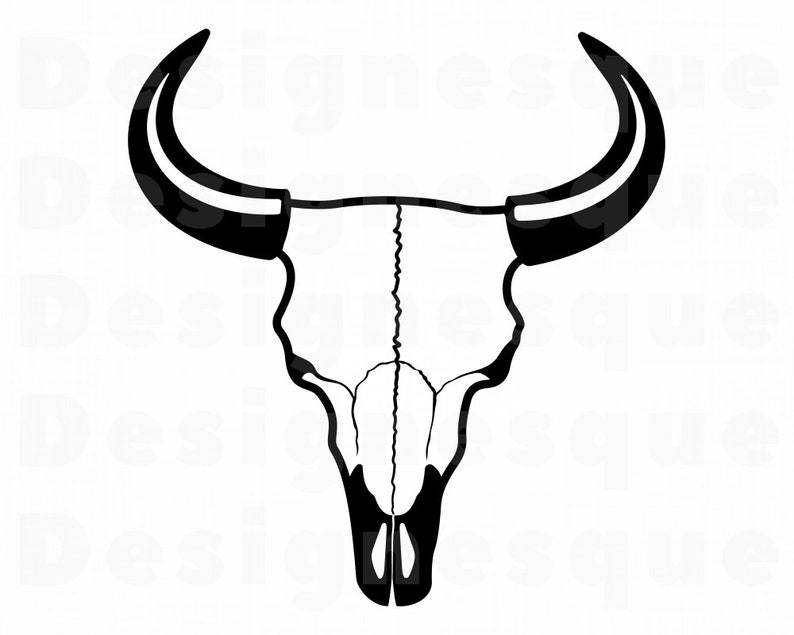 Bison Skull SVG Cow Skull Svg Cattle Skull Svg Bison Skull | Etsy